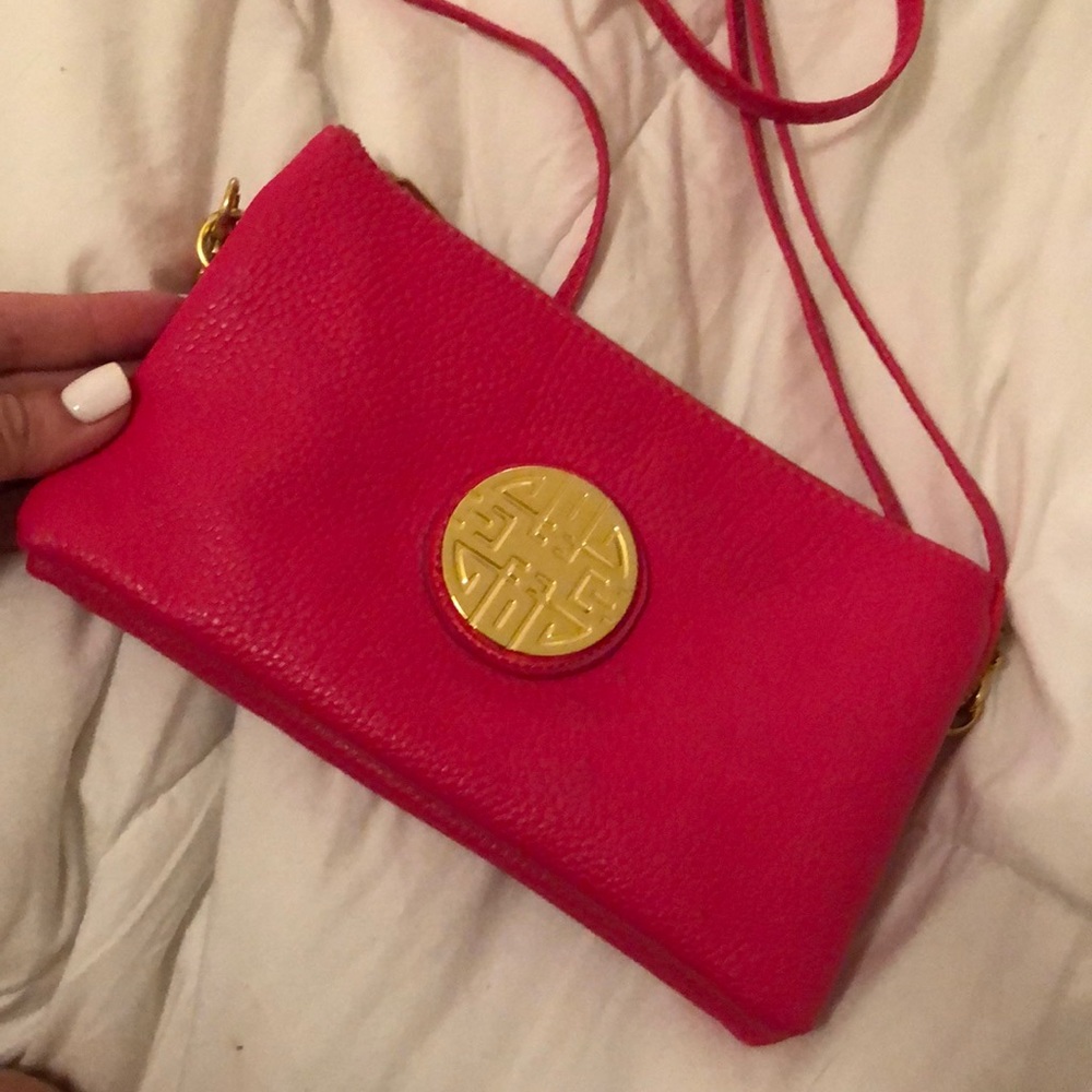 Pink crossbody bag